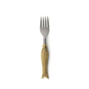 Šakutė Fish Shaped Fork – auksinė, S