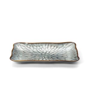 Lėkštė Lotus Ice – pilka ruda, stačiakampė, L