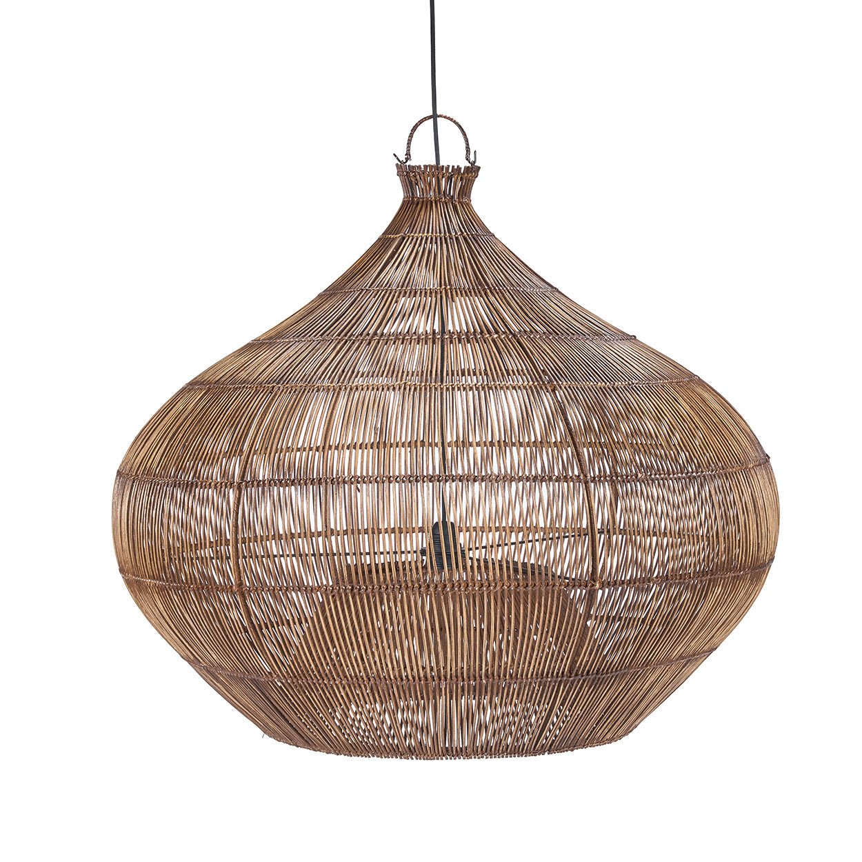 Pakabinamas šviestuvas Desert Gourd – tamsaus riešuto, L