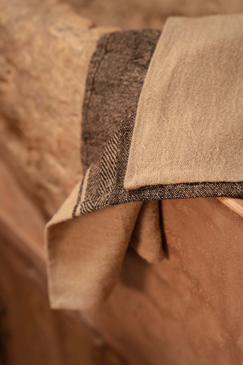 Virtuvės rankšluostis Linen Moody – natūrali juoda - Image 2