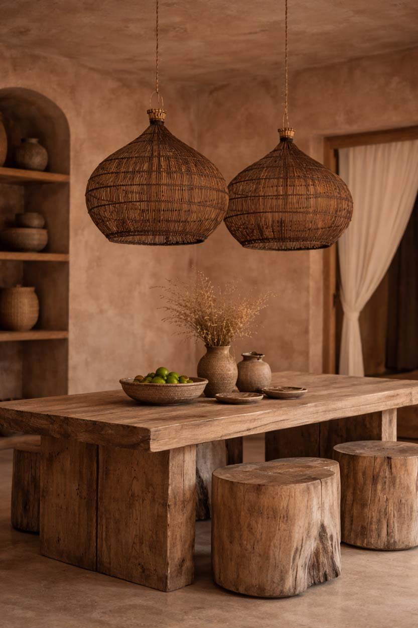 Pakabinamas šviestuvas Desert Gourd – tamsaus riešuto, M - Image 2