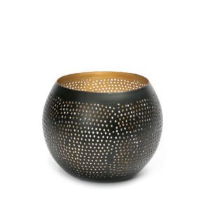 Žvakidė Pierced Ball – juoda-auksinė, M